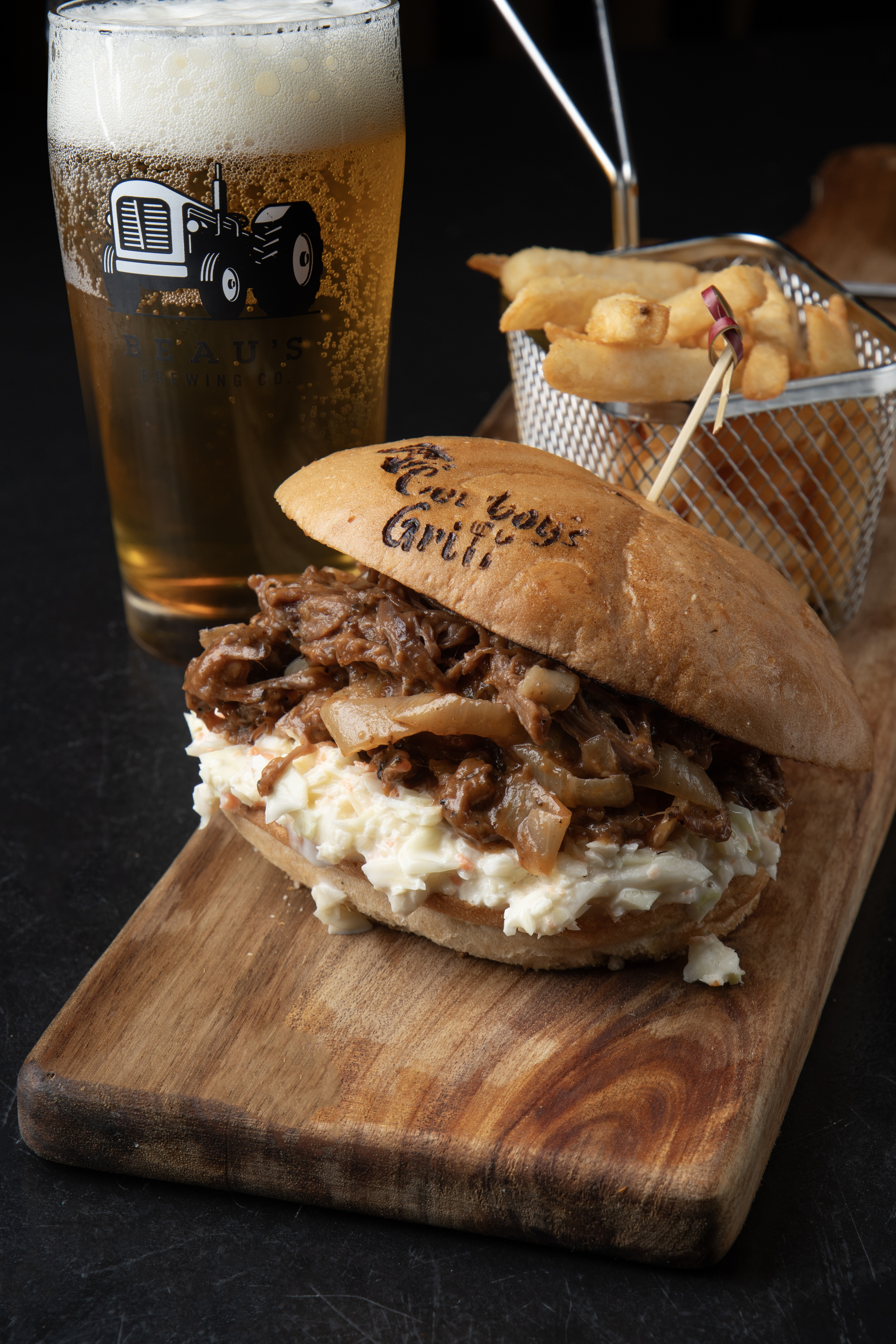 Hawaiian Pulled Smoked Beef Sandwich